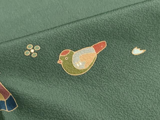 平和屋着物●訪問着 作家物 駒刺繍 玩具文 正絹 逸品 DABG2206ud