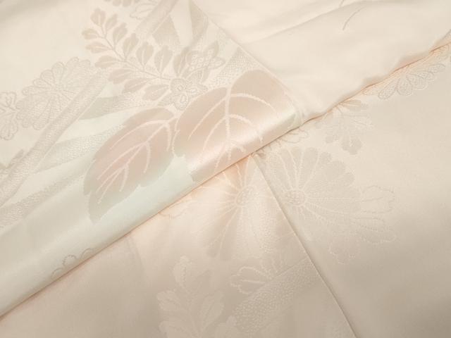 平和屋着物●振袖用長襦袢 袷 草花地紋 暈し染め 半衿刺繍 正絹 逸品 DABG2209ud