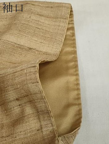 平和屋着物●インド・アッサム 野蚕糸 手織 ムガシルク 霞文 正絹 逸品 DABG2228ud