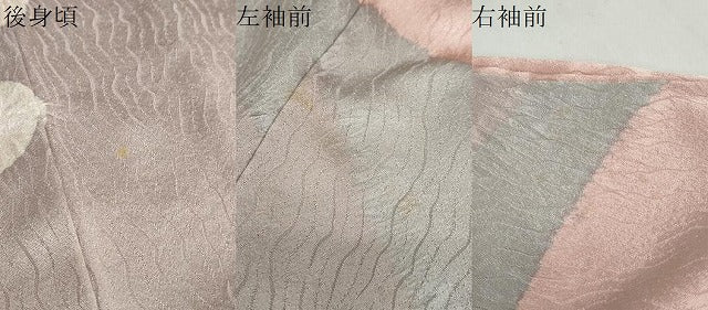 平和屋着物●訪問着 絞り 枝花文 金彩 正絹 逸品 DABG2237ud