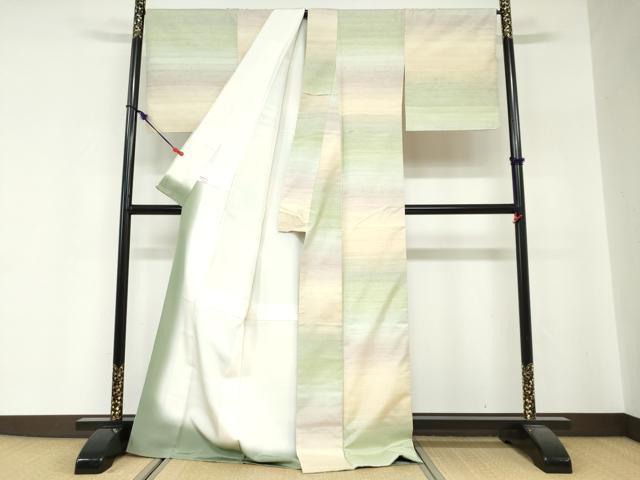 平和屋着物●上質な紬 霞文 正絹 逸品 DABG2249ud