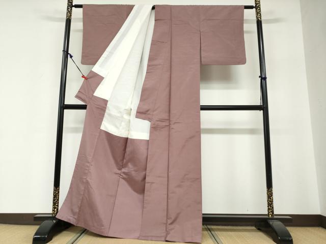 平和屋着物●上質な紬 鴇浅葱色 正絹 逸品 DABG2251ud
