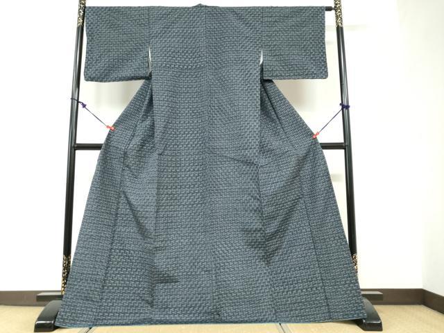 平和屋着物●上質な紬 琉球絣文様 正絹 逸品 DABG2254ud