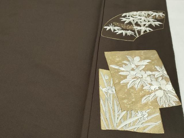 平和屋着物●豪華色留袖 刺繍 色紙重ね草花文 金彩 正絹 逸品 DABG2261ud