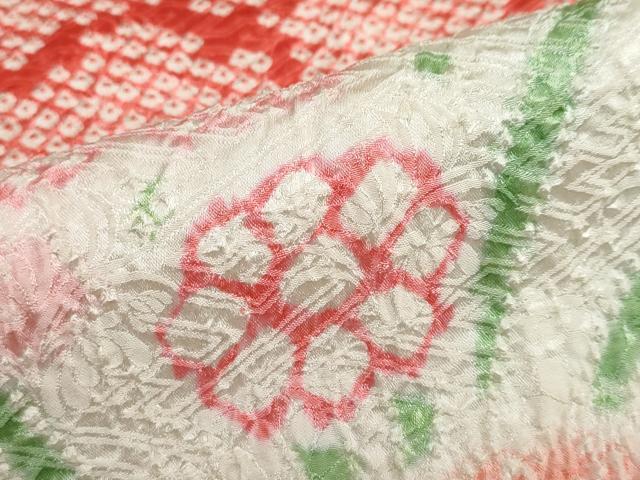平和屋着物●豪華振袖 総絞り 草花文 正絹 逸品 DABG2273ud