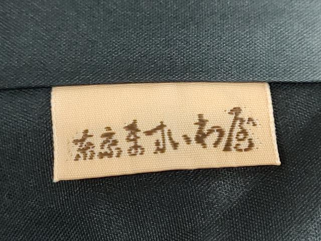 平和屋着物●本場縞大島紬 訪問着 駒刺繍 唐草文 黒地 金彩 ますいわ屋扱い 正絹 逸品 DABG2285ud