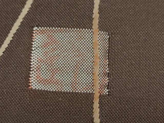 平和屋着物●訪問着 作家物 紬地 総刺繍 舞葉文 ますいわ屋扱い 正絹 逸品 DABG2286ud