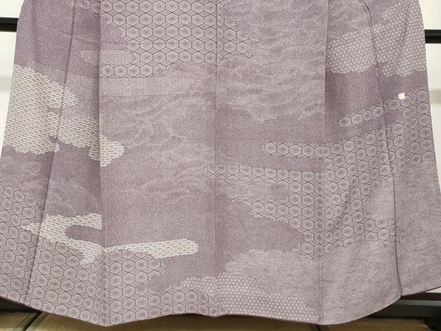 平和屋着物●江戸小紋 訪問着 作家物 雲霞吉祥文 正絹 逸品 DABG2308ud