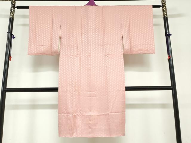 平和屋着物●京都西陣・想屋謹製 長襦袢 無双仕立て 麻の葉地紋 桃色 やまと誂製 半衿刺繍 正絹 逸品 DABG2321ud