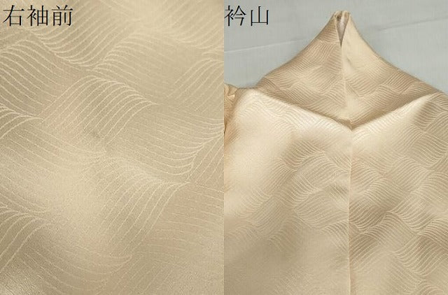 平和屋着物●訪問着 駒刺繍 松葉文 正絹 逸品 DABG2327ud