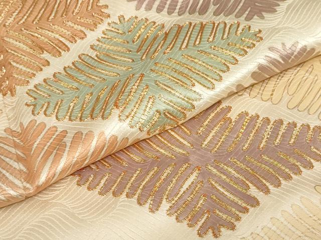 平和屋着物●訪問着 駒刺繍 松葉文 正絹 逸品 DABG2327ud