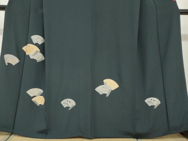 平和屋着物●訪問着 駒刺繍 地紙重ね文 金銀彩 正絹 逸品 DABG2330ud