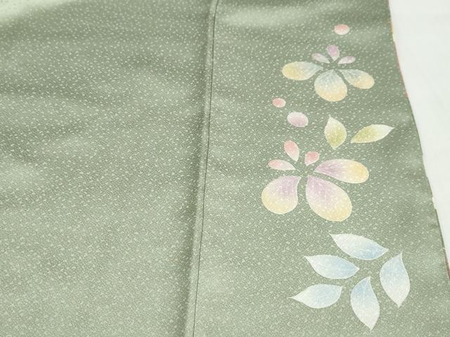平和屋着物●訪問着 駒刺繍 吉祥草花文 暈し染め 金彩 正絹 逸品 DABG2336ud