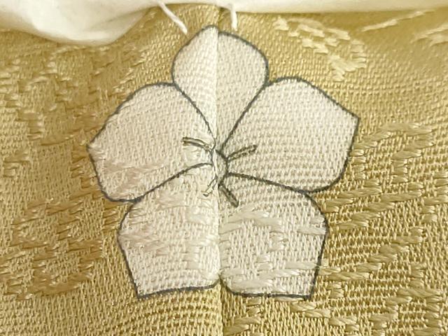 平和屋着物●上質な色無地 草花地紋 木蘭色 さが美扱い 正絹 逸品 未使用 DABG2344ud
