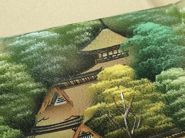 平和屋着物●訪問着 作家物 手描き 樹林風景文 暈し染め 金彩 正絹 逸品 DABG2352ud