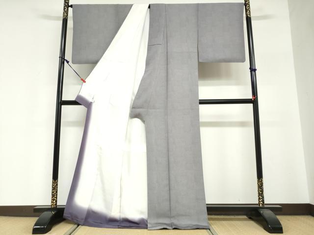 平和屋着物●江戸小紋 格子文 正絹 逸品 DABG2385ud
