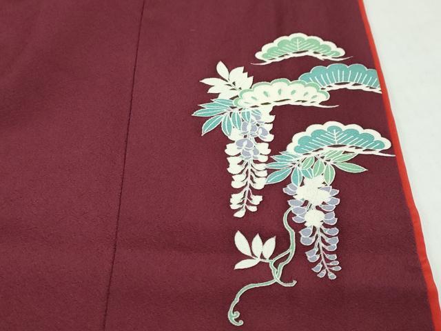 平和屋着物●豪華振袖 駒刺繍 女人御所車草花文 暈し染め 金彩 正絹 逸品 DABG2388ud