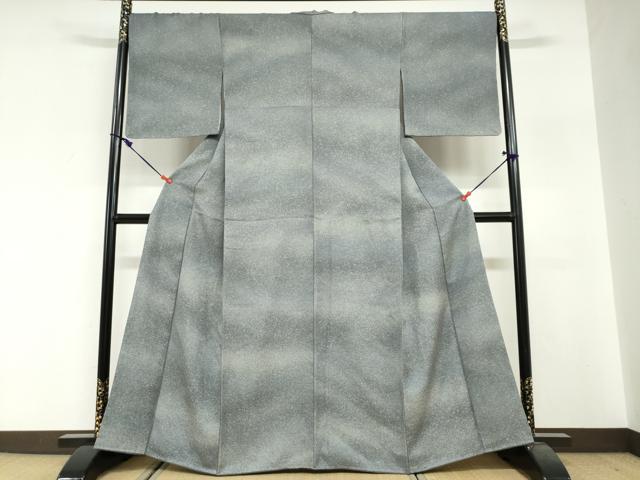 平和屋着物●上質な小紋 霞文 金通し地 正絹 逸品 未使用 DABG2395ud