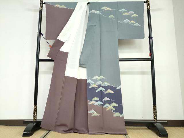平和屋着物●訪問着 作家物 枝松文 正絹 逸品 DABG2416ud