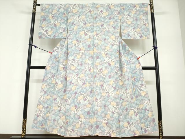 平和屋着物●上質な小紋 葡萄蔦の葉文 正絹 逸品 DABG2421ud