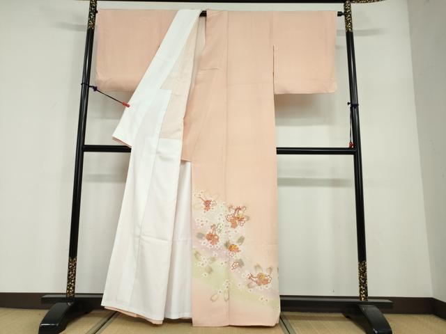 平和屋着物●豪華色留袖 駒刺繍 草花鈴文 暈し染め 金彩 正絹 逸品 DABG2442ud