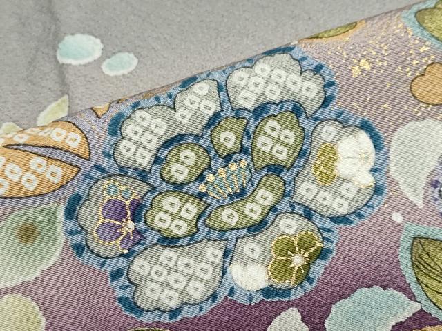 平和屋着物●訪問着 辻が花 暈し染め 金彩 正絹 逸品 DABG2458ud