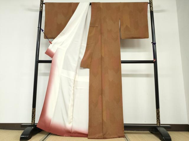 平和屋着物●重要無形文化財・伊勢手彫型本染・細合俊男 江戸小紋 吉祥文 鬼しぼ縮緬 正絹 逸品 DABG2462ud