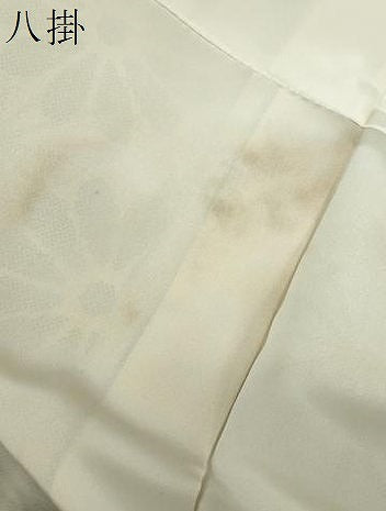 平和屋着物●本場大島紬 白大島 7マルキ 舞花文 正絹 逸品 DABG2468ud