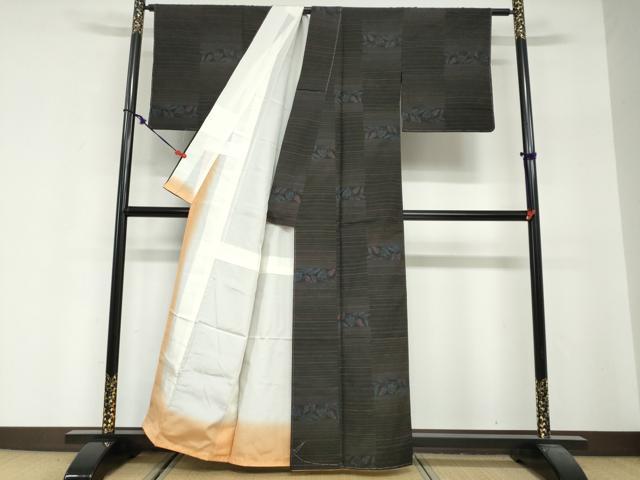 平和屋着物●本場大島紬 7マルキ 南天文 正絹 逸品 未使用 DABG2471ud