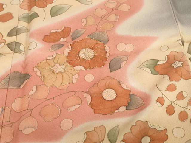 平和屋着物●訪問着 駒刺繍 辻が花 暈し染め 正絹 逸品 未使用 DABG2482ud