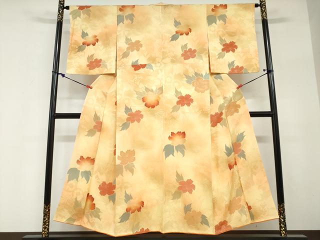 平和屋着物●上質な小紋 地紋起こし 舞花文 正絹 逸品 DABG2488ud