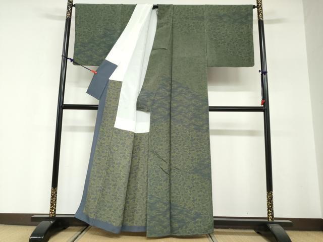 平和屋着物●人間国宝 南部芳松 突彫り 江戸小紋 訪問着 吉祥草花文 正絹 逸品 DABG2493ud
