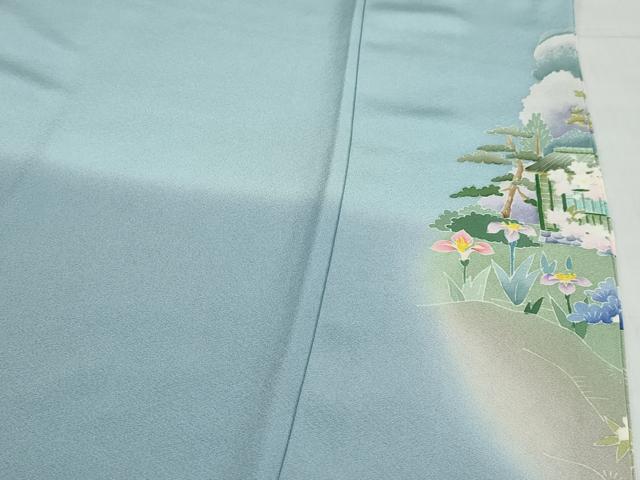 平和屋着物●豪華色留袖 友禅 作家物 風景草花文 暈し染め 正絹 逸品 DABG2499ud