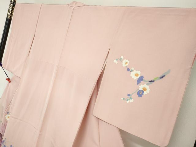 平和屋着物●本加賀友禅作家 志田弘子 訪問着 草花文 正絹 逸品 DABG2504ud
