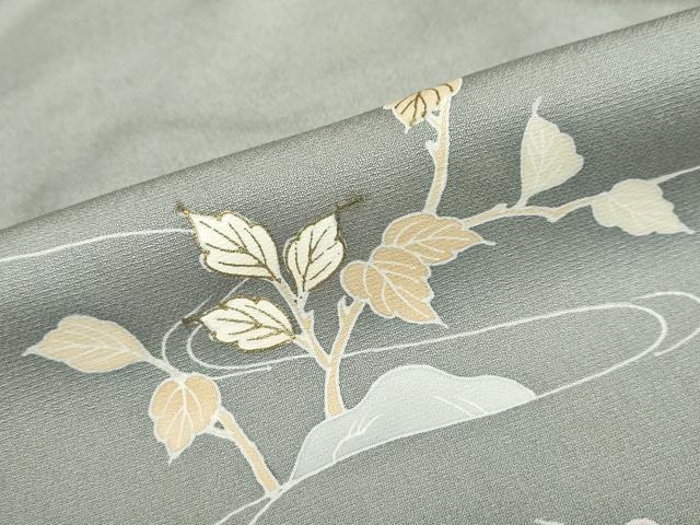 平和屋着物●中国三大刺繍 相良刺繍 訪問着 流水草花文 暈し染め 金彩 大丸扱い 正絹 逸品 DABG2515ud