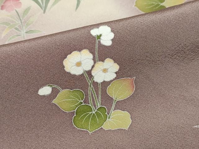 平和屋着物●訪問着 友禅 作家物 草花文 暈し染め 正絹 逸品 DABG2517ud