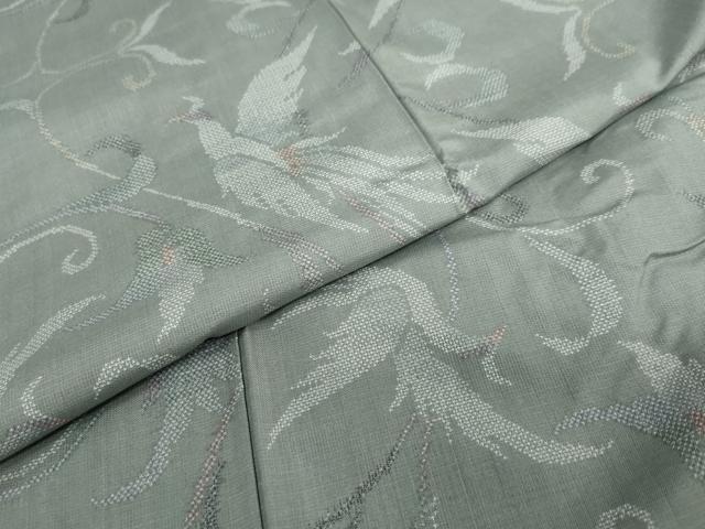 平和屋着物●本場大島紬 9マルキ 花鳥唐草文 正絹 逸品 DABG2522ud