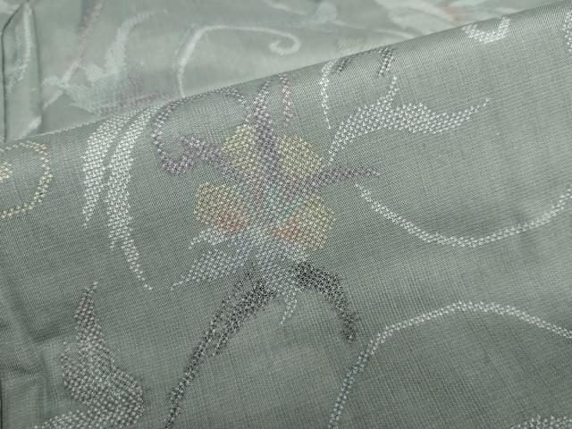 平和屋着物●本場大島紬 9マルキ 花鳥唐草文 正絹 逸品 DABG2522ud