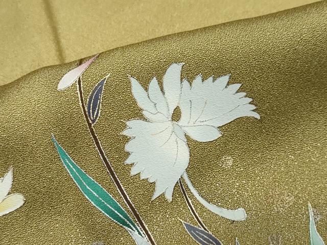 平和屋着物●訪問着 草花文 暈し染め 金彩 正絹 逸品 DABG2524ud