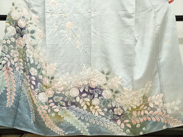 平和屋着物●伝統工芸士 白川貞夫 訪問着 絞り 辻が花 暈し染め 正絹 逸品 DABG2543ud