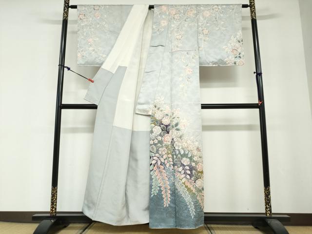 平和屋着物●伝統工芸士 白川貞夫 訪問着 絞り 辻が花 暈し染め 正絹 逸品 DABG2543ud