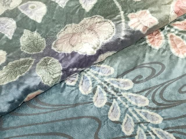 平和屋着物●伝統工芸士 白川貞夫 訪問着 絞り 辻が花 暈し染め 正絹 逸品 DABG2543ud