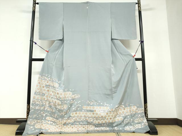 平和屋着物●豪華色留袖 総刺繍 宝尽くし吉祥草花文 金糸 ロング丈 正絹 逸品 未使用 DABG2544ud