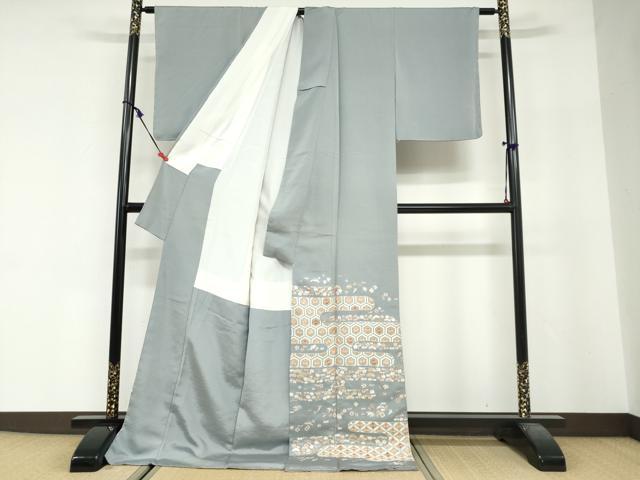 平和屋着物●豪華色留袖 総刺繍 宝尽くし吉祥草花文 金糸 ロング丈 正絹 逸品 未使用 DABG2544ud