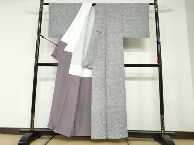 平和屋着物●上質なお召 抽象文様 ますいわ屋扱い 正絹 逸品 未使用 DABG2575ud