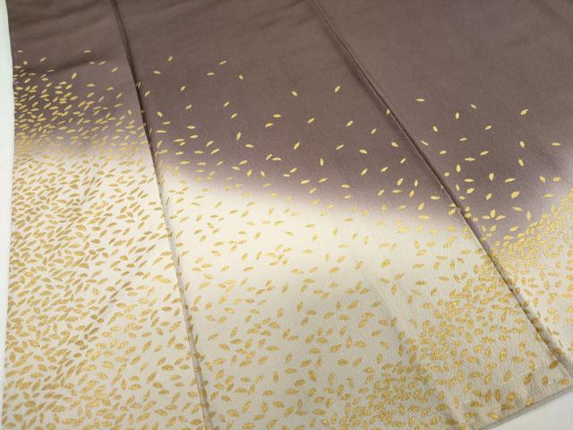 平和屋着物●訪問着 舞葉文 暈し染め 金彩 ますいわ屋扱い 正絹 逸品 未使用 DABG2591ud