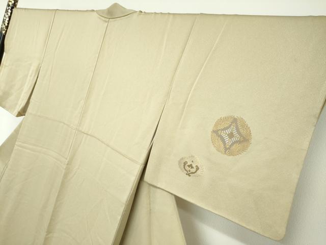 平和屋着物●訪問着 黄金繭 駒刺繍 草花丸文 金銀彩 さが美扱い 正絹 逸品 DABG2594ud