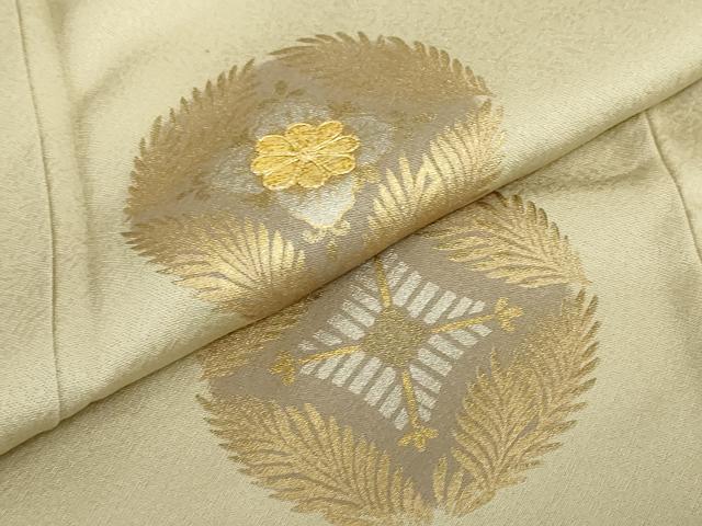 平和屋着物●訪問着 黄金繭 駒刺繍 草花丸文 金銀彩 さが美扱い 正絹 逸品 DABG2594ud