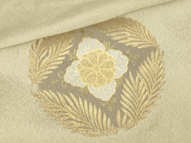平和屋着物●訪問着 黄金繭 駒刺繍 草花丸文 金銀彩 さが美扱い 正絹 逸品 DABG2594ud
