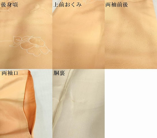 平和屋着物●上質な小紋 地紋起こし 枝花文 暈し染め 正絹 逸品 DABG2644ud